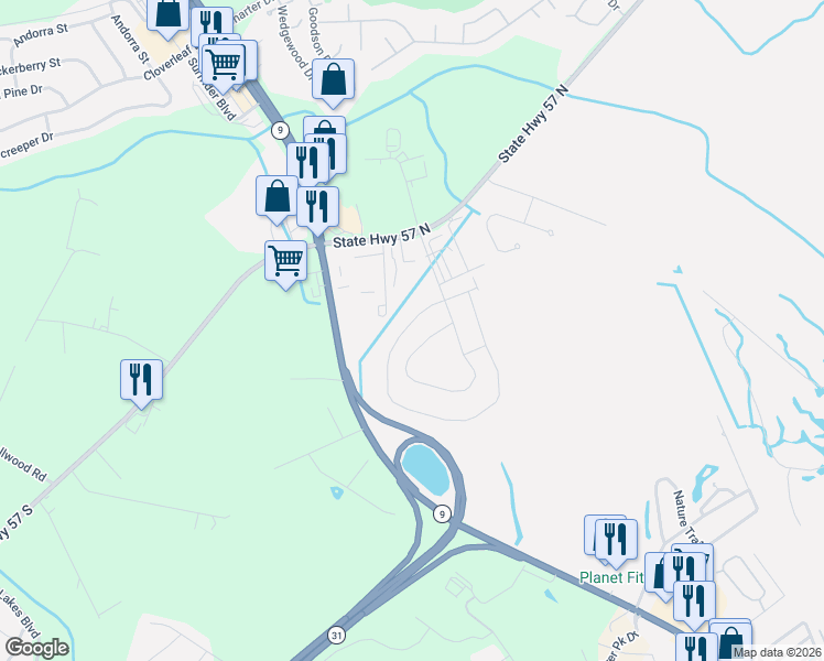 map of restaurants, bars, coffee shops, grocery stores, and more near 2491 Hwy 9 E in Little River