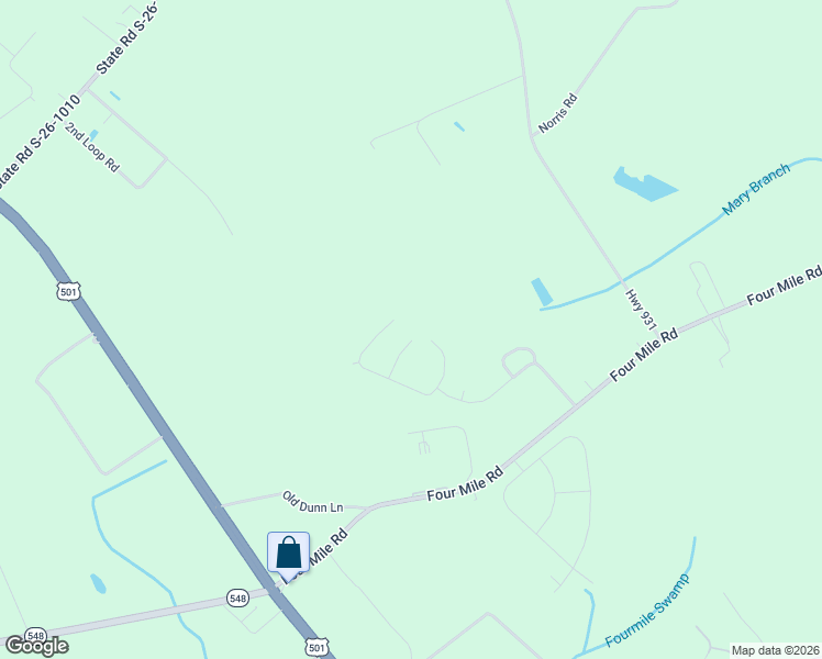 map of restaurants, bars, coffee shops, grocery stores, and more near 119 Murphy Way in Conway