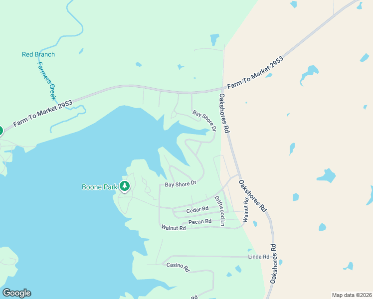 map of restaurants, bars, coffee shops, grocery stores, and more near 578 Bay Shore Drive in Nocona