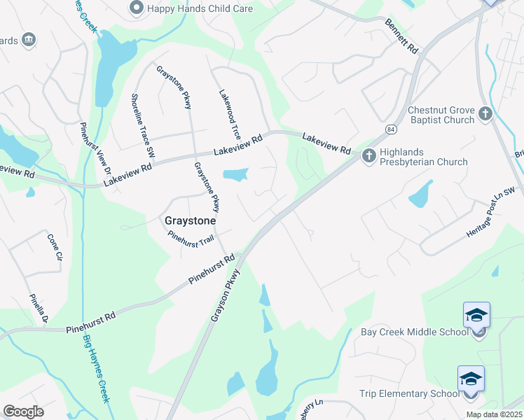 map of restaurants, bars, coffee shops, grocery stores, and more near 1021 Reddy Farm Lane in Grayson