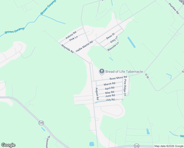 map of restaurants, bars, coffee shops, grocery stores, and more near 3820 Wayside Road in Conway