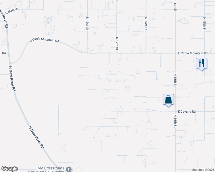 map of restaurants, bars, coffee shops, grocery stores, and more near 43706 North 12th Street in Phoenix