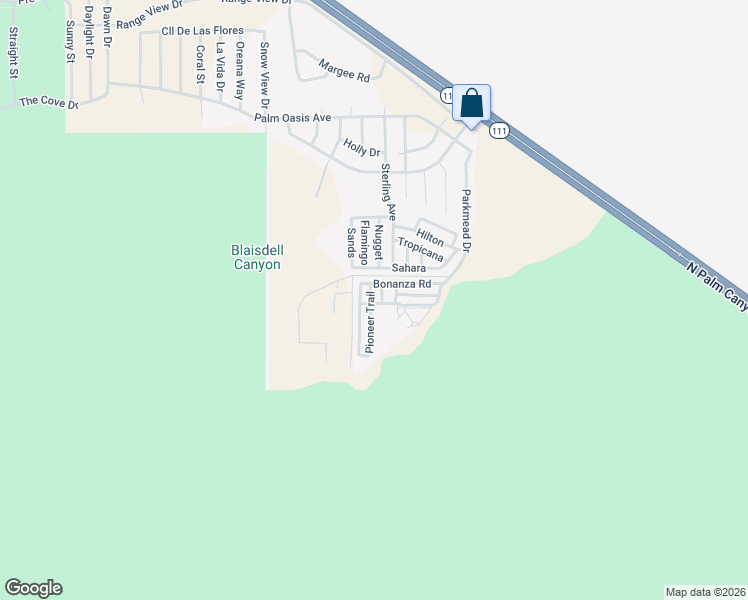 map of restaurants, bars, coffee shops, grocery stores, and more near 131 Pioneer Trail in Palm Springs