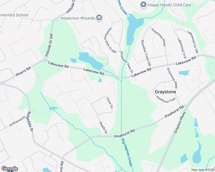map of restaurants, bars, coffee shops, grocery stores, and more near 1978 Commonwealth Way in Grayson