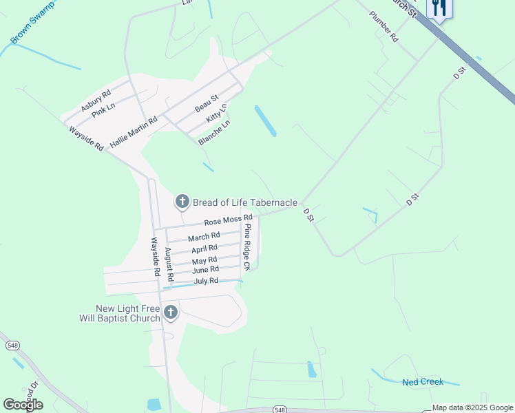 map of restaurants, bars, coffee shops, grocery stores, and more near 755 Rose Moss Road in Conway