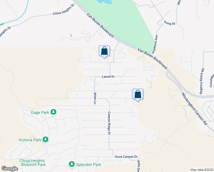 map of restaurants, bars, coffee shops, grocery stores, and more near 14235 Judy Ann Drive in Riverside