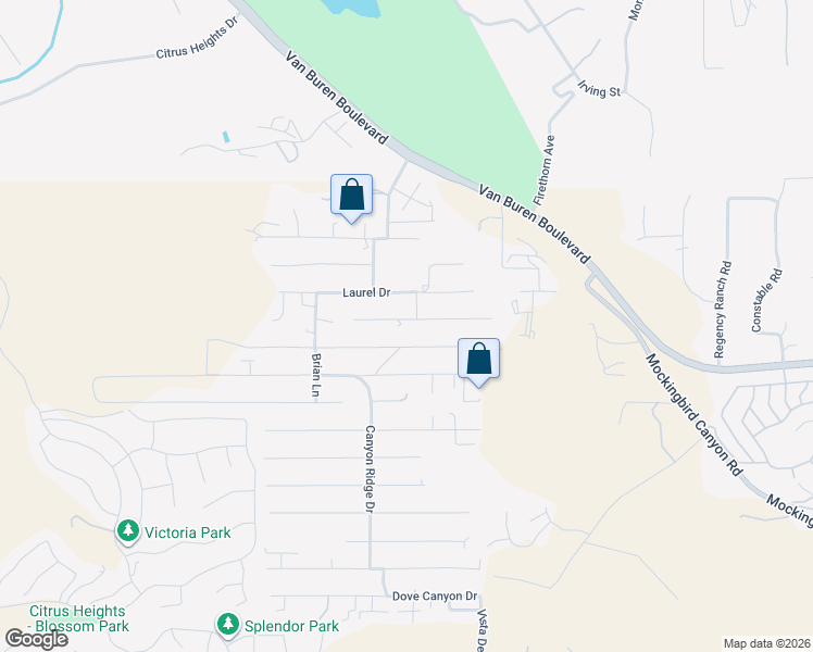 map of restaurants, bars, coffee shops, grocery stores, and more near 14331 Judy Ann Drive in Riverside