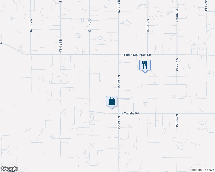 map of restaurants, bars, coffee shops, grocery stores, and more near 43638 North 16th Street in New River