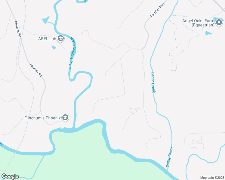 map of restaurants, bars, coffee shops, grocery stores, and more near 340 Red Fox Run in Athens