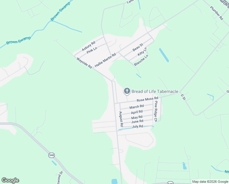 map of restaurants, bars, coffee shops, grocery stores, and more near 3820 Wayside Road in Conway