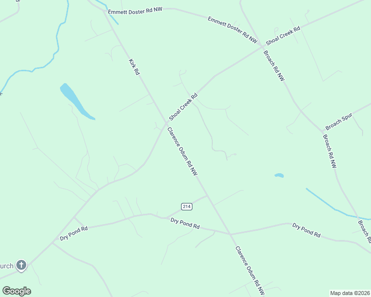 map of restaurants, bars, coffee shops, grocery stores, and more near 2789 Clarence Odum Road Northwest in Monroe