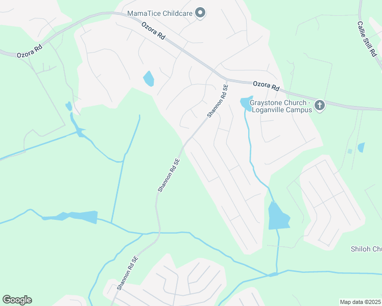 map of restaurants, bars, coffee shops, grocery stores, and more near 1102 Deadwood Trail in Loganville