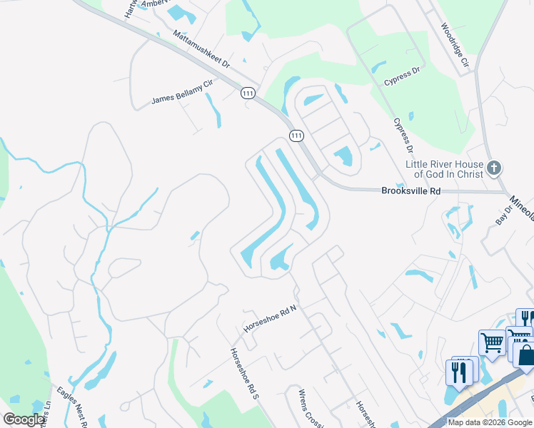 map of restaurants, bars, coffee shops, grocery stores, and more near 577 Vermillion Drive in Little River