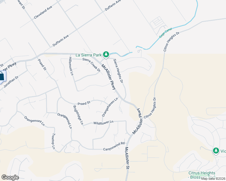 map of restaurants, bars, coffee shops, grocery stores, and more near 16281 Echo Summit Court in Riverside