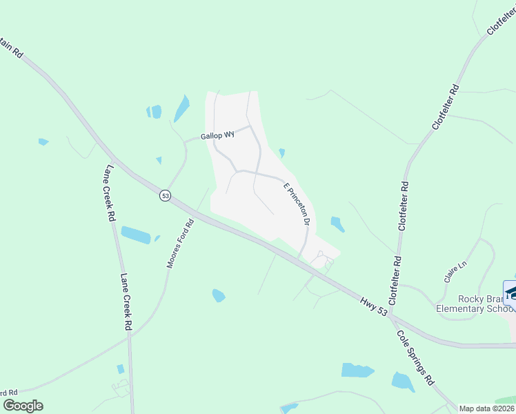 map of restaurants, bars, coffee shops, grocery stores, and more near 1603 Horseshoe Bend Lane in Bogart