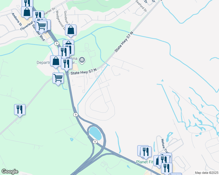 map of restaurants, bars, coffee shops, grocery stores, and more near 580 Kapalua Loop in Little River