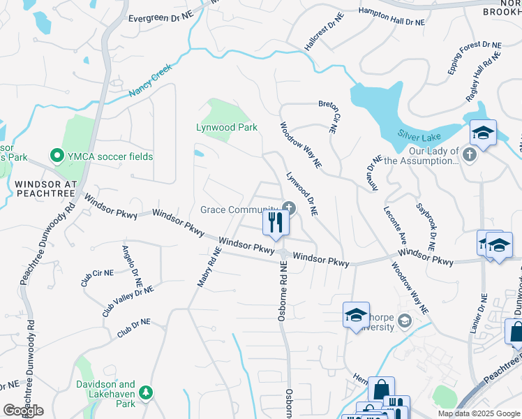 map of restaurants, bars, coffee shops, grocery stores, and more near 1106 Francis Street Northeast in Atlanta