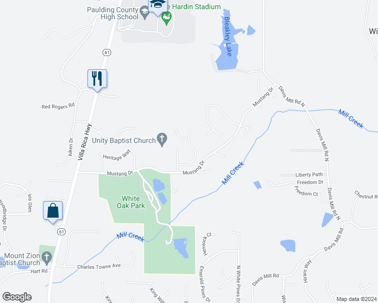 map of restaurants, bars, coffee shops, grocery stores, and more near 155 Belmont Hills Court in Dallas