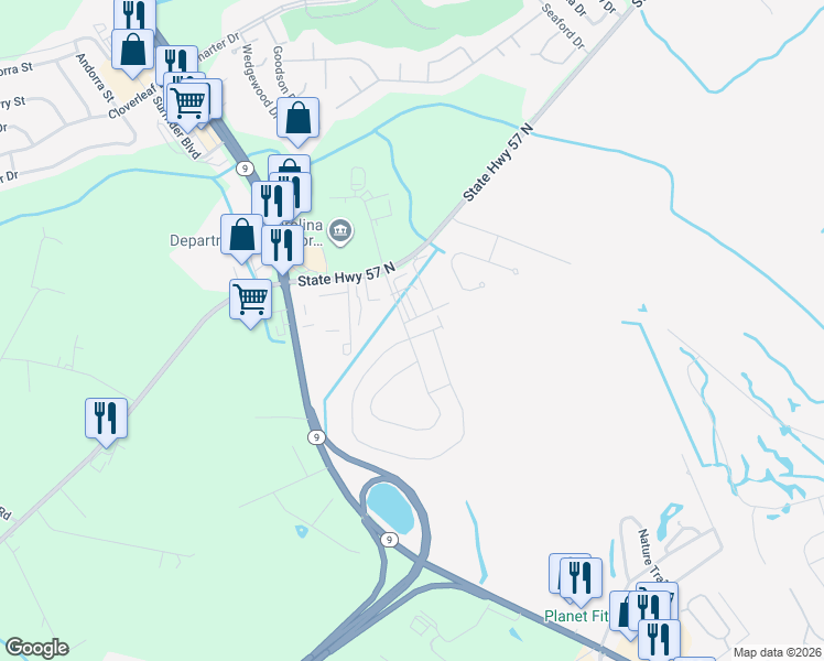 map of restaurants, bars, coffee shops, grocery stores, and more near 316 Kapalua Loop in Little River