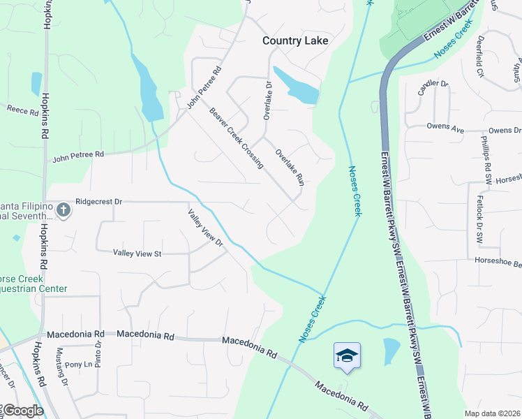 map of restaurants, bars, coffee shops, grocery stores, and more near 2762 Old Barn Trail in Powder Springs