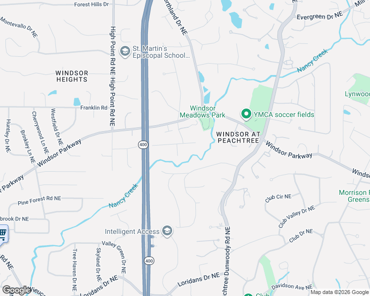 map of restaurants, bars, coffee shops, grocery stores, and more near 775 East Powderhorn Road Northeast in Sandy Springs
