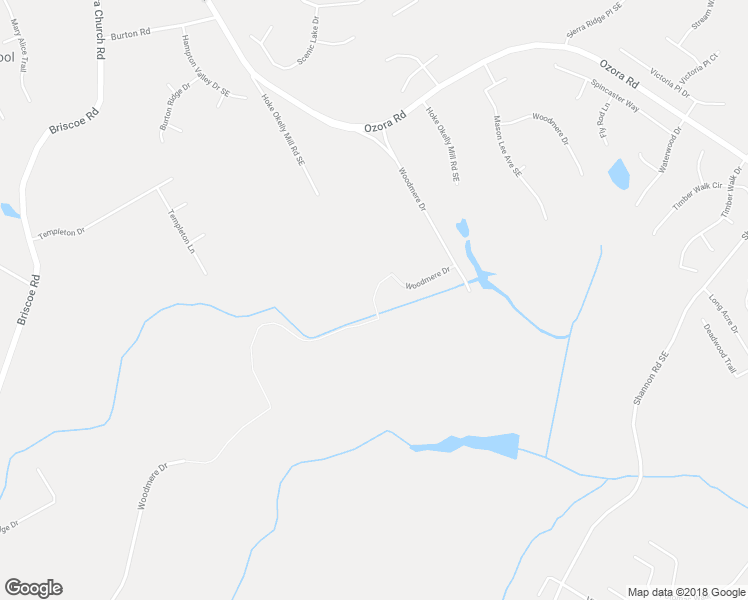 map of restaurants, bars, coffee shops, grocery stores, and more near Woodmere Court in Loganville