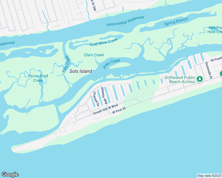 map of restaurants, bars, coffee shops, grocery stores, and more near 144 Via Old Sound Boulevard in Ocean Isle Beach