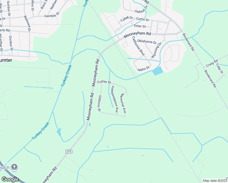 map of restaurants, bars, coffee shops, grocery stores, and more near 246 Independence Avenue in Sumter