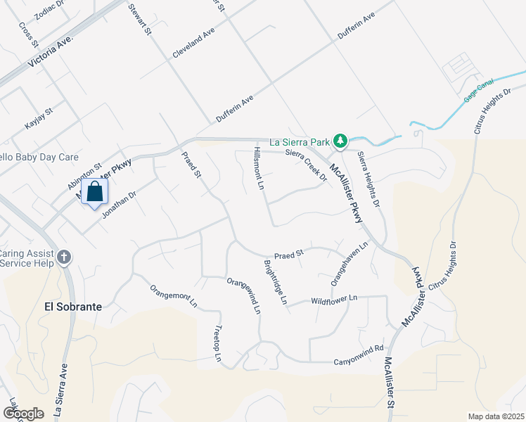 map of restaurants, bars, coffee shops, grocery stores, and more near in Riverside