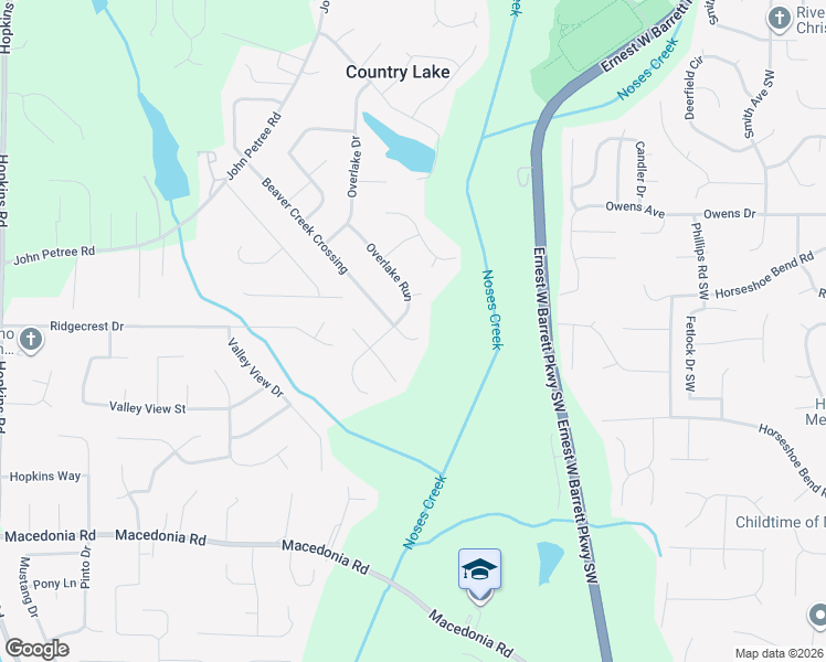 map of restaurants, bars, coffee shops, grocery stores, and more near 2747 Beaver Creek Crossing in Powder Springs