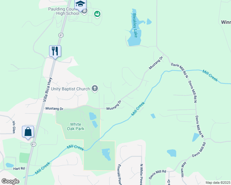 map of restaurants, bars, coffee shops, grocery stores, and more near 178 Belmont Hills Court in Dallas
