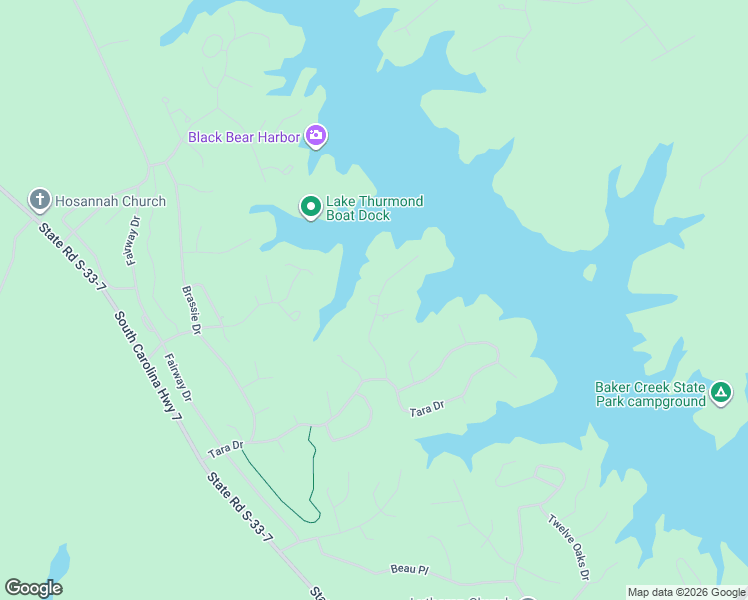 map of restaurants, bars, coffee shops, grocery stores, and more near 219 Heron Shores in McCormick