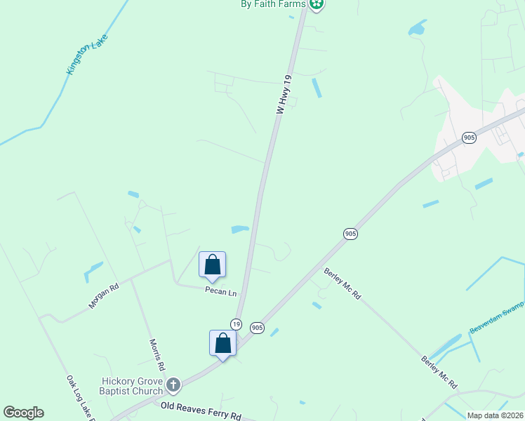 map of restaurants, bars, coffee shops, grocery stores, and more near 3052 South Carolina 19 in Conway