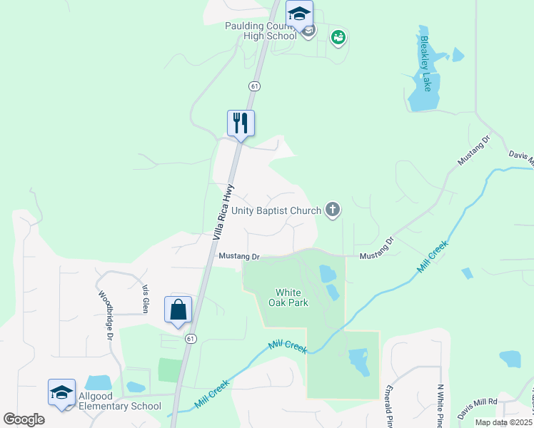 map of restaurants, bars, coffee shops, grocery stores, and more near 138 Ponderosa Drive in Dallas