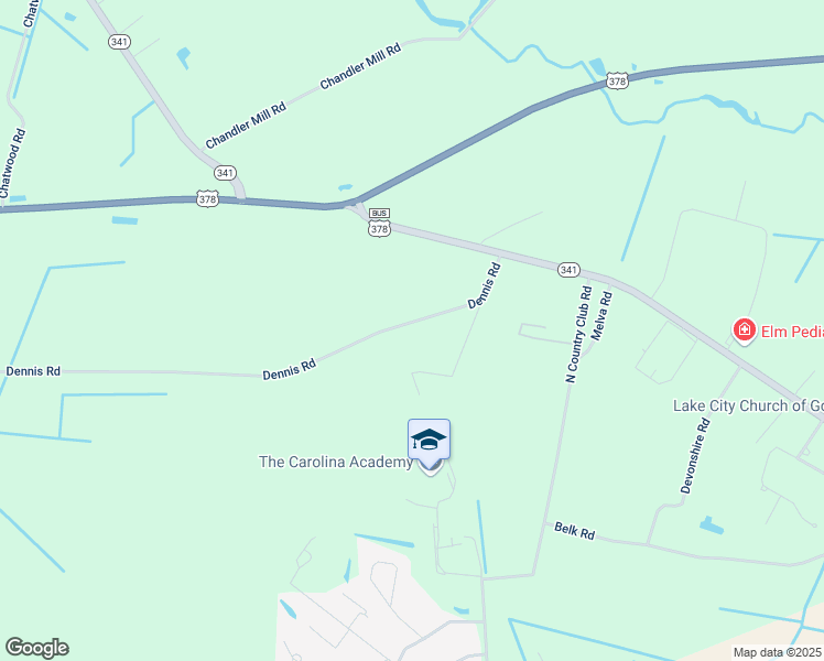map of restaurants, bars, coffee shops, grocery stores, and more near 1086 Dennis Road in Lake City