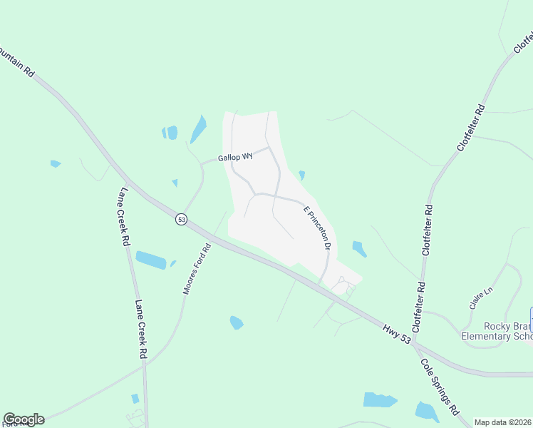 map of restaurants, bars, coffee shops, grocery stores, and more near 1603 Horseshoe Bend Lane in Bogart