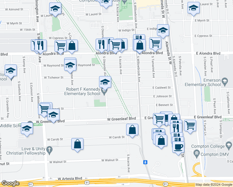 map of restaurants, bars, coffee shops, grocery stores, and more near in CRYSTAL CITY