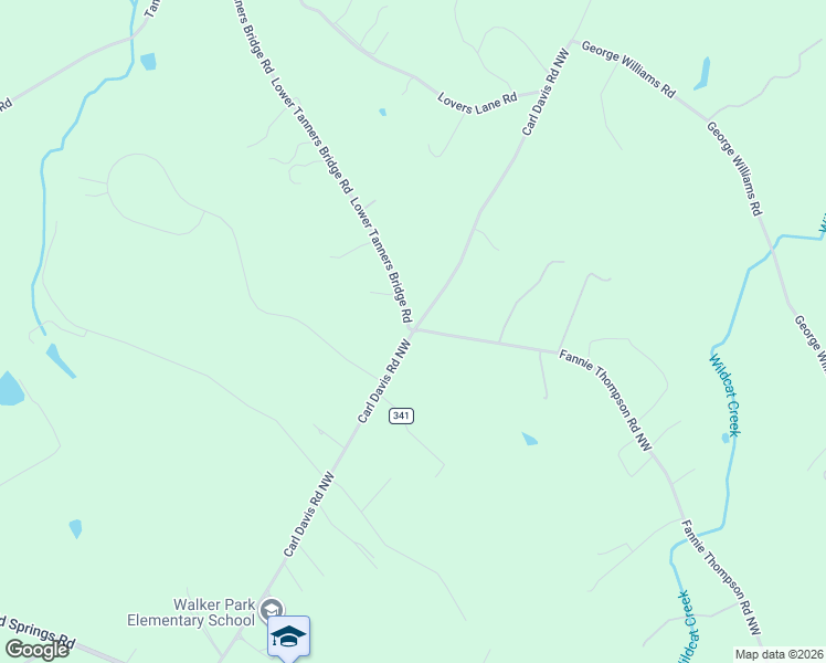 map of restaurants, bars, coffee shops, grocery stores, and more near 1-3 Fannie Thompson Road Northwest in Monroe