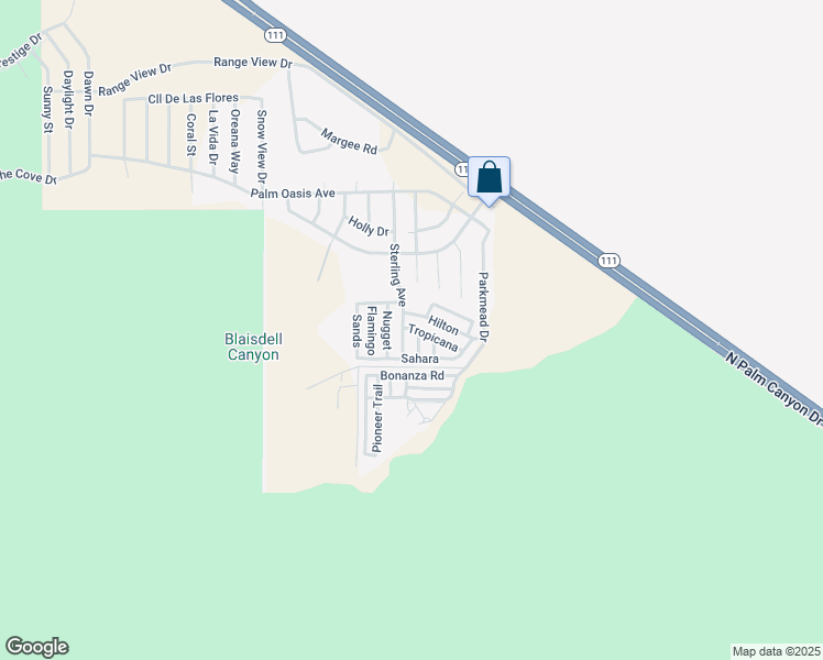 map of restaurants, bars, coffee shops, grocery stores, and more near 22840 Sterling Avenue in Palm Springs