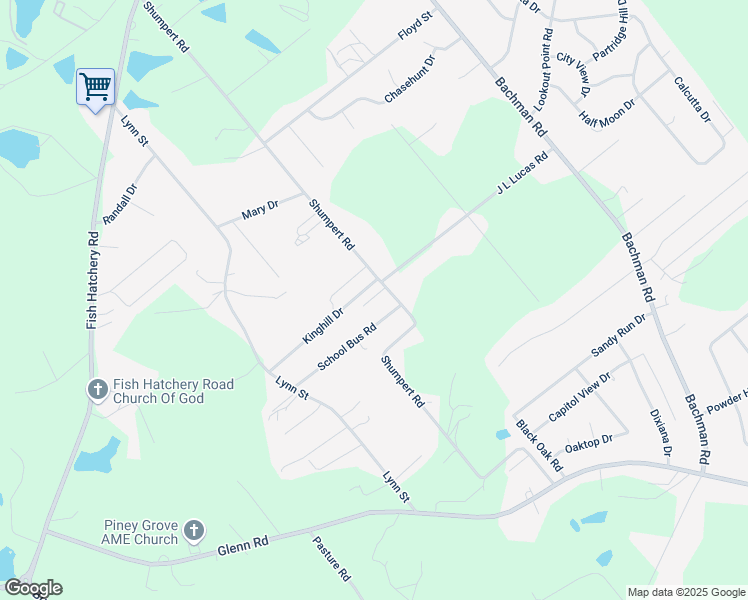 map of restaurants, bars, coffee shops, grocery stores, and more near 320 Shumpert Road in Gaston