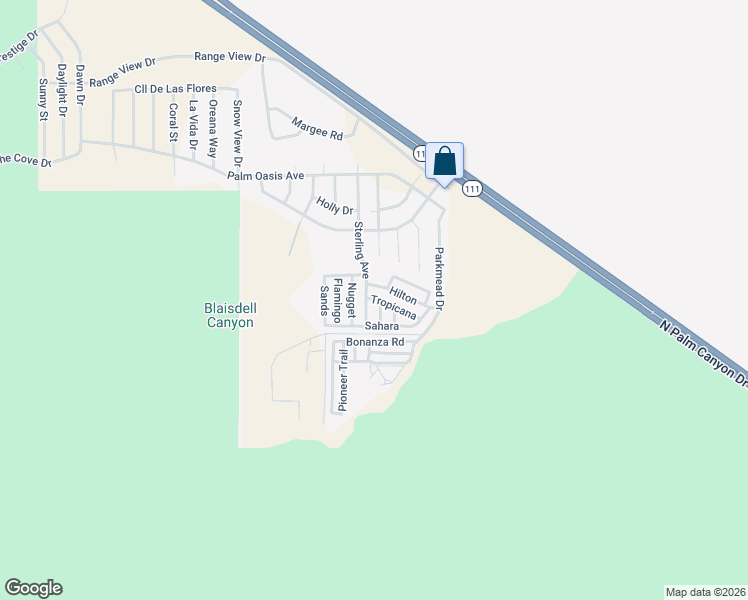 map of restaurants, bars, coffee shops, grocery stores, and more near 22840 Sterling Avenue in Palm Springs