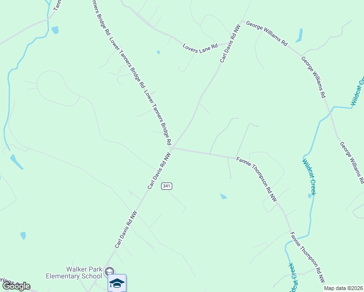 map of restaurants, bars, coffee shops, grocery stores, and more near 950 Carl Davis Road Northwest in Monroe