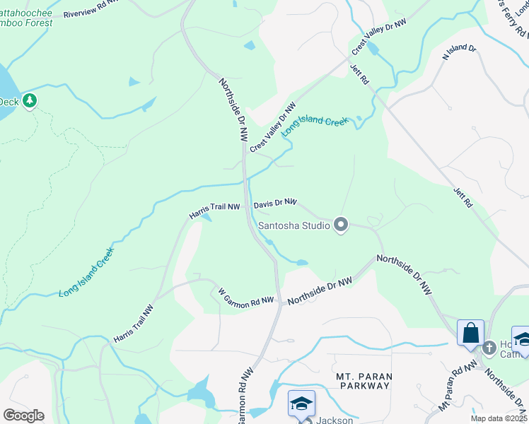 map of restaurants, bars, coffee shops, grocery stores, and more near 4787 Northside Drive Northwest in Atlanta