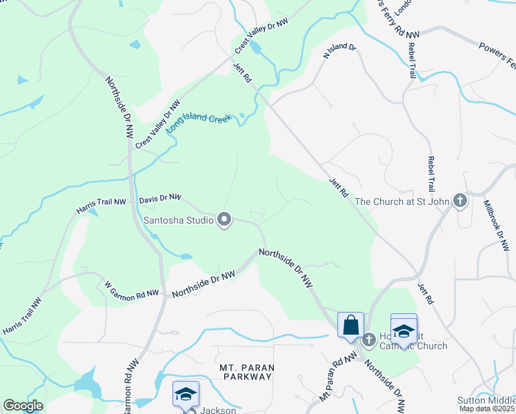 map of restaurants, bars, coffee shops, grocery stores, and more near 855 Davis Drive Northwest in Atlanta