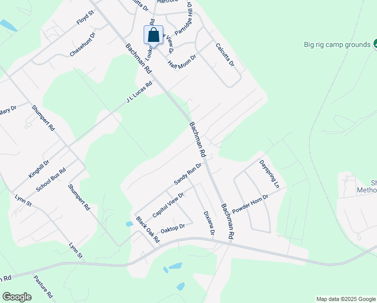 map of restaurants, bars, coffee shops, grocery stores, and more near 3219 Bachman Road in Gaston
