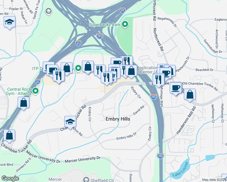 map of restaurants, bars, coffee shops, grocery stores, and more near in 