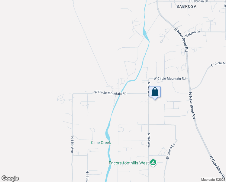 map of restaurants, bars, coffee shops, grocery stores, and more near 44040 North 7th Avenue in New River