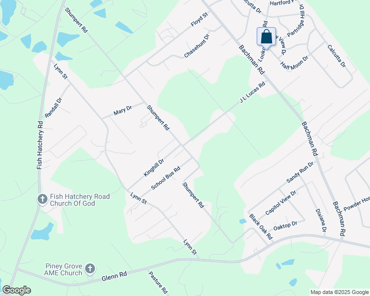 map of restaurants, bars, coffee shops, grocery stores, and more near 320 Shumpert Road in Gaston