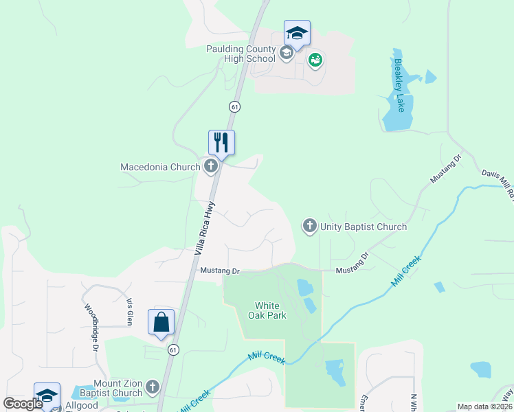 map of restaurants, bars, coffee shops, grocery stores, and more near 213 Ponderosa Drive in Dallas