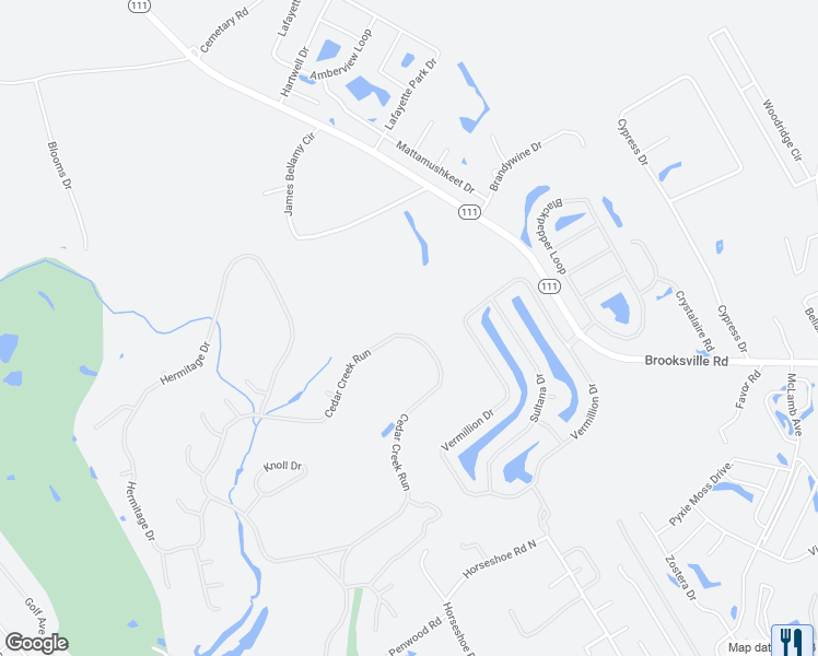 map of restaurants, bars, coffee shops, grocery stores, and more near 3467 Cedar Creek Run in Little River